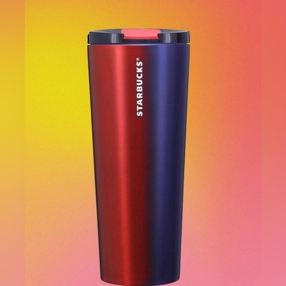 Starbucks Watermelon Cold Brew Cup Blue Gradient Stainless Steel Tumbler 16oz - Picture 16 of 16